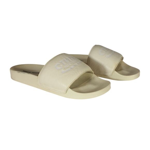 Heron Preston Leather Cream Pool Slides Size 45 EU / US Mens 12 main image 5